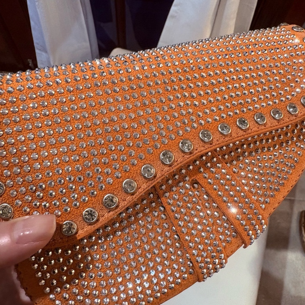 Bliss Orange Rhinestone Mini Bag - Picture 7 of 8